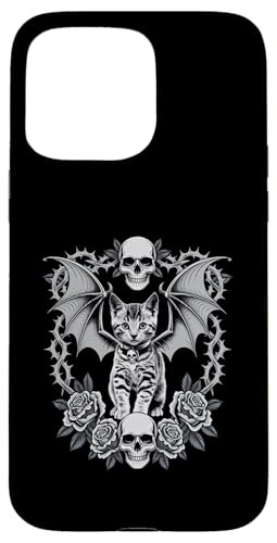 Schwarze Katze, Gothic, Kätzchen, Halloween, Totenköpfe, Rose, Mutter, Papa Hülle für iPhone 15 Pro Max Schwarze Katze, Gothic, Kätzchen, Halloween, Totenköpfe, Rose, Mutter, Papa Hülle für iPhone 15 Pro Max von BlackCatAxis1
