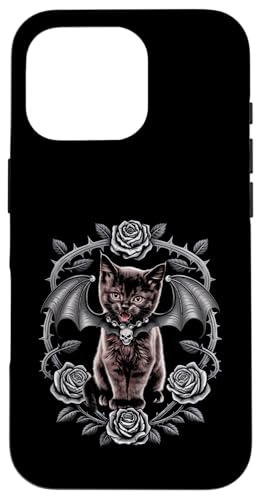 Schwarze Katze, Gothic, Kätzchen, Halloween, Totenköpfe, Rose, Mutter, Papa Hülle für iPhone 16 Pro Schwarze Katze, Gothic, Kätzchen, Halloween, Totenköpfe, Rose, Mutter, Papa Hülle für iPhone 16 Pro von BlackCatAxis1