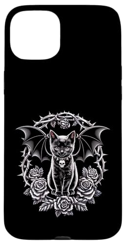 Schwarze Katze, Gothic, Kätzchen, Totenköpfe, Rose, Halloween, Mutter, Papa Hülle für iPhone 15 Plus Schwarze Katze, Gothic, Kätzchen, Totenköpfe, Rose, Halloween, Mutter, Papa Hülle für iPhone 15 Plus von BlackCatAxis1