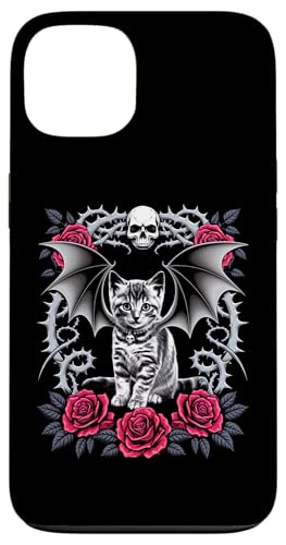 Schwarze Katze, Gothic, Totenköpfe, Rose, Kätzchen, Halloween, Mutter, Papa Hülle für iPhone 13 Schwarze Katze, Gothic, Totenköpfe, Rose, Kätzchen, Halloween, Mutter, Papa Hülle für iPhone 13 von BlackCatAxis1