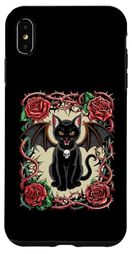 Schwarze Katze, Gothic, Totenköpfe, Rose, Kätzchen, Halloween, Mutter, Papa Hülle für iPhone XS Max Schwarze Katze, Gothic, Totenköpfe, Rose, Kätzchen, Halloween, Mutter, Papa Hülle für iPhone XS Max von BlackCatAxis1