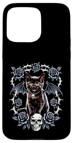 Schwarze Katze, Kätzchen, Gothic, Totenköpfe, Halloween, Rose, Mutter, Papa Hülle für iPhone 15 Pro Max Schwarze Katze, Kätzchen, Gothic, Totenköpfe, Halloween, Rose, Mutter, Papa Hülle für iPhone 15 Pro Max von BlackCatAxis1