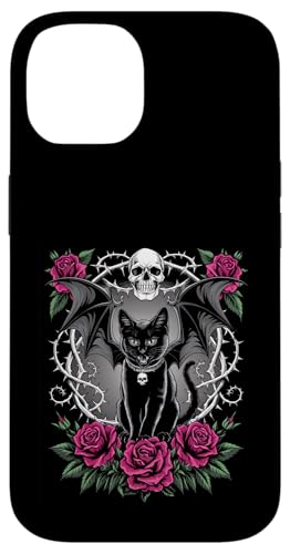 Schwarze Katze, Kätzchen, Halloween, Gothic, Totenköpfe, Rose, Mutter, Papa Hülle für iPhone 14 Schwarze Katze, Kätzchen, Halloween, Gothic, Totenköpfe, Rose, Mutter, Papa Hülle für iPhone 14 von BlackCatAxis1