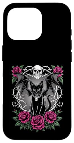 Schwarze Katze, Kätzchen, Halloween, Gothic, Totenköpfe, Rose, Mutter, Papa Hülle für iPhone 16 Pro Schwarze Katze, Kätzchen, Halloween, Gothic, Totenköpfe, Rose, Mutter, Papa Hülle für iPhone 16 Pro von BlackCatAxis1