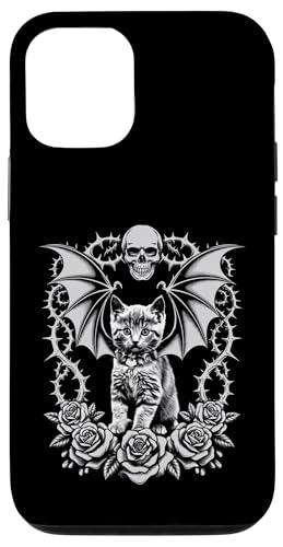 Schwarze Katze, Kätzchen, Halloween, Totenköpfe, Rose, Gothic, Mutter, Papa Hülle für iPhone 12/12 Pro Schwarze Katze, Kätzchen, Halloween, Totenköpfe, Rose, Gothic, Mutter, Papa Hülle für iPhone 12/12 Pro von BlackCatAxis1