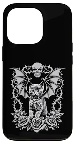 Schwarze Katze, Kätzchen, Halloween, Totenköpfe, Rose, Gothic, Mutter, Papa Hülle für iPhone 13 Pro Schwarze Katze, Kätzchen, Halloween, Totenköpfe, Rose, Gothic, Mutter, Papa Hülle für iPhone 13 Pro von BlackCatAxis1