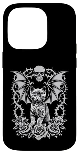 Schwarze Katze, Kätzchen, Halloween, Totenköpfe, Rose, Gothic, Mutter, Papa Hülle für iPhone 14 Pro Schwarze Katze, Kätzchen, Halloween, Totenköpfe, Rose, Gothic, Mutter, Papa Hülle für iPhone 14 Pro von BlackCatAxis1