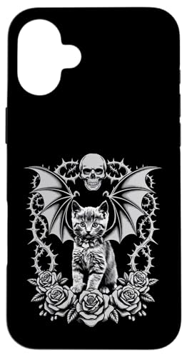Schwarze Katze, Kätzchen, Halloween, Totenköpfe, Rose, Gothic, Mutter, Papa Hülle für iPhone 16 Plus Schwarze Katze, Kätzchen, Halloween, Totenköpfe, Rose, Gothic, Mutter, Papa Hülle für iPhone 16 Plus von BlackCatAxis1