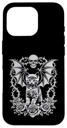 Schwarze Katze, Kätzchen, Halloween, Totenköpfe, Rose, Gothic, Mutter, Papa Hülle für iPhone 16 Pro Schwarze Katze, Kätzchen, Halloween, Totenköpfe, Rose, Gothic, Mutter, Papa Hülle für iPhone 16 Pro von BlackCatAxis1