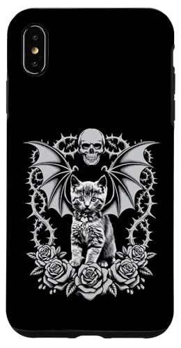Schwarze Katze, Kätzchen, Halloween, Totenköpfe, Rose, Gothic, Mutter, Papa Hülle für iPhone XS Max Schwarze Katze, Kätzchen, Halloween, Totenköpfe, Rose, Gothic, Mutter, Papa Hülle für iPhone XS Max von BlackCatAxis1