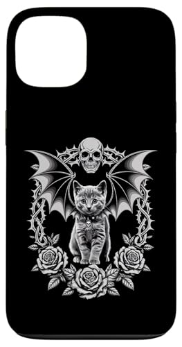 Schwarze Katze, Kätzchen, Totenköpfe, Halloween, Gothic, Rose, Mutter, Papa Hülle für iPhone 13 Schwarze Katze, Kätzchen, Totenköpfe, Halloween, Gothic, Rose, Mutter, Papa Hülle für iPhone 13 von BlackCatAxis1