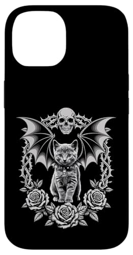 Schwarze Katze, Kätzchen, Totenköpfe, Halloween, Gothic, Rose, Mutter, Papa Hülle für iPhone 14 Schwarze Katze, Kätzchen, Totenköpfe, Halloween, Gothic, Rose, Mutter, Papa Hülle für iPhone 14 von BlackCatAxis1