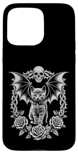 Schwarze Katze, Kätzchen, Totenköpfe, Halloween, Gothic, Rose, Mutter, Papa Hülle für iPhone 15 Pro Max Schwarze Katze, Kätzchen, Totenköpfe, Halloween, Gothic, Rose, Mutter, Papa Hülle für iPhone 15 Pro Max von BlackCatAxis1
