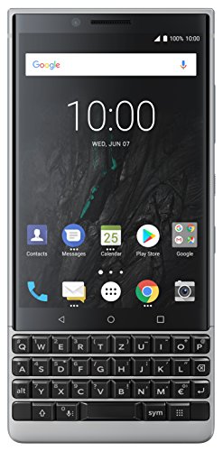 BlackBerry Key2 Single SIM Smartphone (4,5 Zoll Display, 12 Megapixel Kamera, LTE, 6 GB RAM, 64 GB Speicher, Quick Charge 3.0, Android 8.1 Oreo) Silber von Blackberry