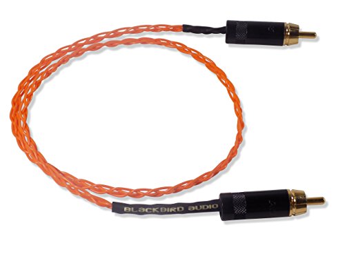 Blackbird Audio - Spitfire Cinch-/Phono-Kabel (Paar) (0,75 m, orangefarbene Stecker) von Blackbird Audio