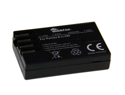 Blackfox BF-D-LI109 Li-Ion Ersatzakku Typ Pentax D-LI109 (7,4V, 1000mAh) von Blackfox