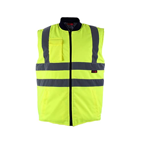 Baratec Herren Weste, reflektierende Details, optimale Sichtbarkeit, entspricht EN 471 Klasse 2, Neongelb,Medium(M) von Blackrock