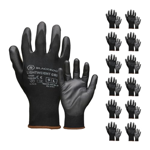 Blackrock 8430110p12 leichten PU Grip Handschuhe (12 Stück) von Blackrock