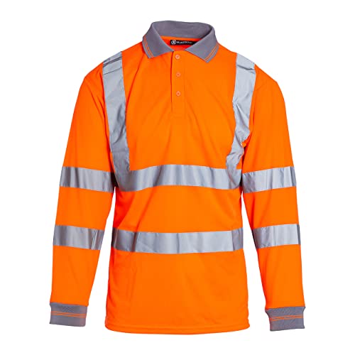Blackrock Hi Vis Orange Langarm-Poloshirt, Herren und Damen, leicht und atmungsaktiv, reflektierend, hohe Sichtbarkeit, vollständig EN-Zertifiziert – Größe M Blackrock Hi Vis Orange Langarm-Poloshirt, Herren und Damen, leicht und atmungsaktiv, reflektierend, hohe Sichtbarkeit, vollständig EN-Zertifiziert – Größe M von Blackrock