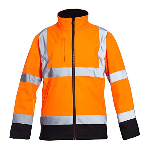 Blackrock Hi Vis Softshell-Jacke, Orange & Schwarz, Herren & Damen, warm, winddicht & wasserabweisend, hohe Sichtbarkeit, reflektierende Sicherheitskleidung, vollständig EN-zertifiziert – XL Blackrock Hi Vis Softshell-Jacke, Orange & Schwarz, Herren & Damen, warm, winddicht & wasserabweisend, hohe Sichtbarkeit, reflektierende Sicherheitskleidung, vollständig EN-zertifiziert – XL von Blackrock