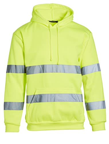Blackrock Hochsichtbares gelbes Kapuzen-Sweatshirt, für Herren und Damen, sicher und bequem, hohe Sichtbarkeit, reflektierende Sicherheitskleidung, vollständig EN-Zertifiziert – Größe S von Blackrock