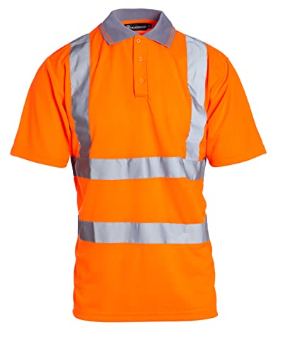 Blackrock Hochsichtbares orangefarbenes Poloshirt, Herren und Damen, leicht und atmungsaktiv, reflektierend, hohe Sichtbarkeit, vollständig EN-zertifiziert – Größe 2XL von Blackrock