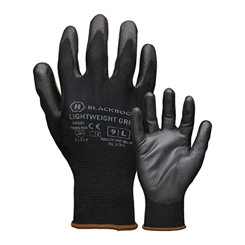 Blackrock Leichte Arbeitshandschuhe mit PU-Handflächenbeschichtung für präzise Handhabung und guten trockenen Griff, Größe 7/S Blackrock Leichte Arbeitshandschuhe mit PU-Handflächenbeschichtung für präzise Handhabung und guten trockenen Griff, Größe 7/S von Blackrock