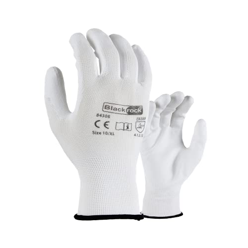 Blackrock Leichte Maler-Arbeitshandschuhe, PU-Handfläche beschichtet für Handschutz und guten trockenen Griff, Größe 9/L von Blackrock