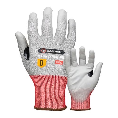 Blackrock Magnesium-PU Schnittfeste Arbeitshandschuhe Stufe D, leicht, flexibel, PU, Dry Grip Herren und Damen, Anti-Schnitt-Stahl und Glasfaser-Sicherheitsfutter, Messer, Klingenschutz und Blackrock Magnesium-PU Schnittfeste Arbeitshandschuhe Stufe D, leicht, flexibel, PU, Dry Grip Herren und Damen, Anti-Schnitt-Stahl und Glasfaser-Sicherheitsfutter, Messer, Klingenschutz und von Blackrock
