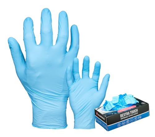 Blackrock Nitril-Einweghandschuhe – Puderfrei, latexfrei, vielseitig einsetzbare, nicht sterile Gummihandschuhe, industrieller Einsatz, lebensmittelecht. Jede Box enthält 100 blaue große Handschuhe. Blackrock Nitril-Einweghandschuhe – Puderfrei, latexfrei, vielseitig einsetzbare, nicht sterile Gummihandschuhe, industrieller Einsatz, lebensmittelecht. Jede Box enthält 100 blaue große Handschuhe. von Blackrock