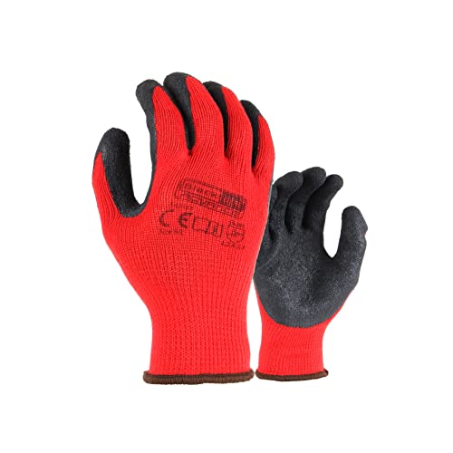 Blackrock Strapazierfähige Latex-Arbeitshandschuhe mit Handflächenbeschichtung für hervorragenden Nass- und Trockengriff und Handhabung, Größe 10/XL von Blackrock