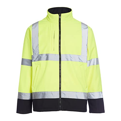 Blackrock Warnschutzjacke, gelb/schwarz, Softshell-Jacke, vollständig EN-zertifiziert, Größe 4XL Blackrock Warnschutzjacke, gelb/schwarz, Softshell-Jacke, vollständig EN-zertifiziert, Größe 4XL von Blackrock