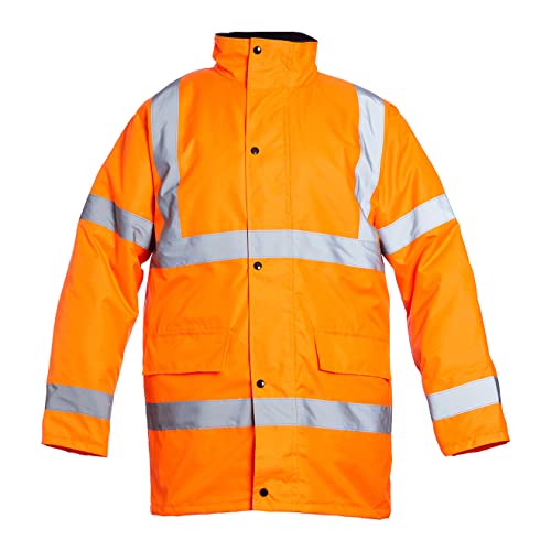 Blackrock Warnschutzmantel in Orange mit wasserdichten versiegelten Nähten, vollständig EN-zertifiziert – 2XL von Blackrock