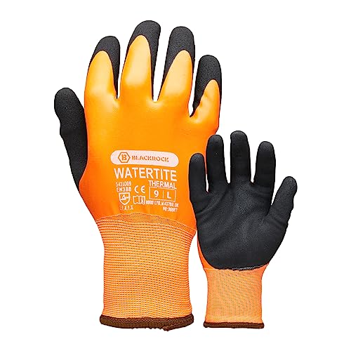 Blackrock Watertite Griffige Thermohandschuhe, Latex, Größe M/8, Orange von Blackrock