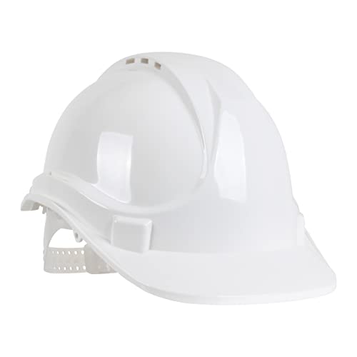 Blackrock Weißer Schutzhelm, Schutzhelm, Bauschutzhelme, PSA, Bauhelm, Herren Damen Kinder Multiposition 6-Punkt verstellbar, Bauarbeiter, Arbeitssicherheitsausrüstung von Blackrock