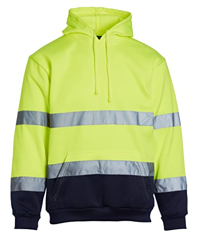 Blackrock Zweifarbiges Kapuzen-Sweatshirt mit hoher Sichtbarkeit, für Herren und Damen, sicher und bequem, hohe Sichtbarkeit, reflektierend, vollständig EN-Zertifiziert – Größe 2XL Blackrock Zweifarbiges Kapuzen-Sweatshirt mit hoher Sichtbarkeit, für Herren und Damen, sicher und bequem, hohe Sichtbarkeit, reflektierend, vollständig EN-Zertifiziert – Größe 2XL von Blackrock