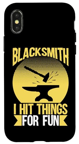 Schmied - I Hit Things For Fun Hülle für iPhone X/XS von Blacksmith And Metalsmith Designs For Craftsman