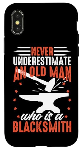 Unterschätze niemals einen alten Mann, der ein Schmied ist Hülle für iPhone X/XS Unterschätze niemals einen alten Mann, der ein Schmied ist Hülle für iPhone X/XS von Blacksmith And Metalsmith Designs For Craftsman