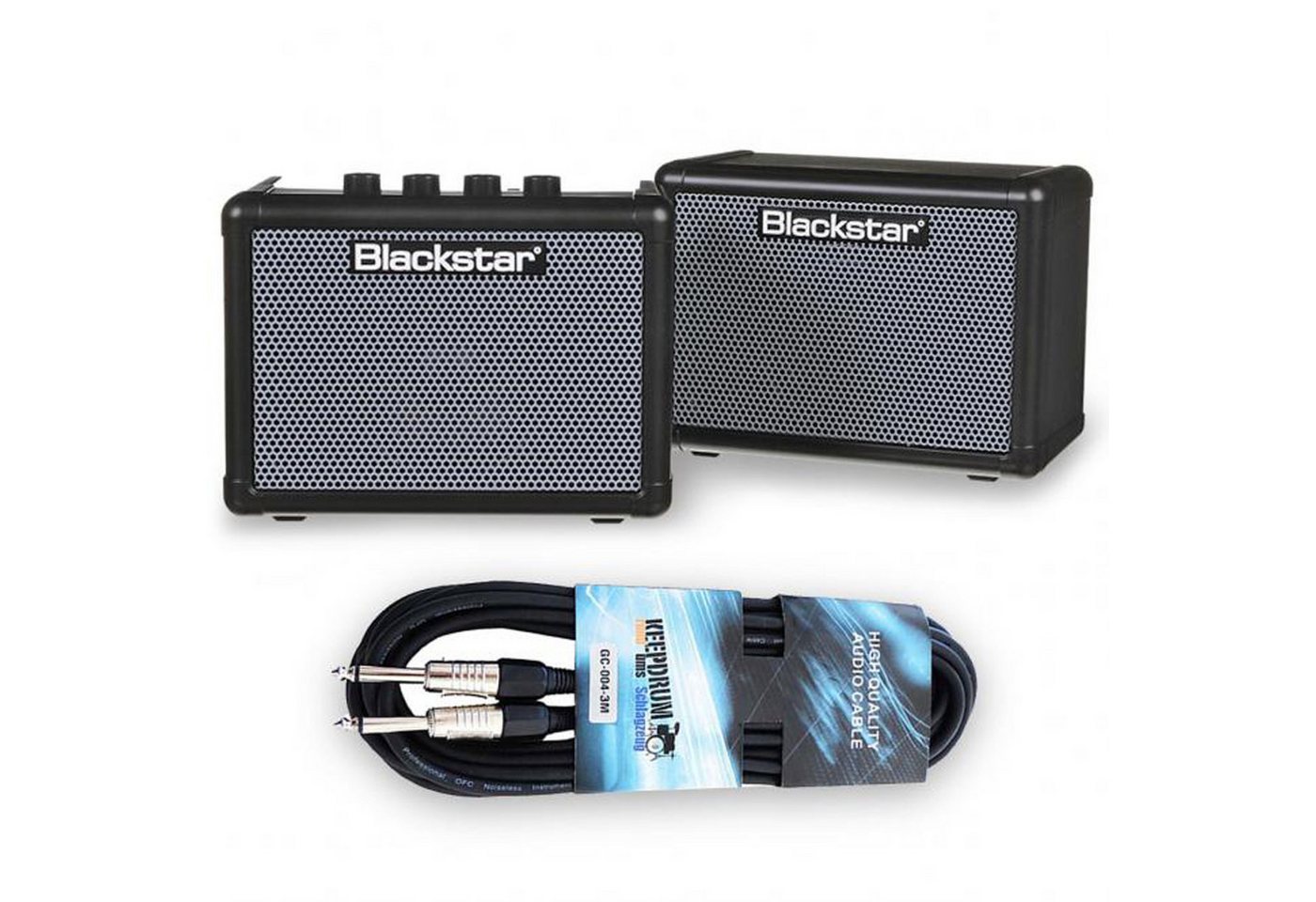 Blackstar Blackstar Fly 3 Bass Stereo Pack Mini-Verstärker-Set mit Klinkenkabel Verstärker (Anzahl Kanäle: 2) von Blackstar