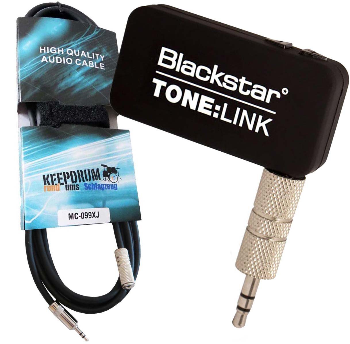 Blackstar Tone-Link Empfänger mit Kabel 1m Bluetooth-Adapter 3,5-mm-Klinke zu 3,5-mm-Klinke, Reichweite 20m von Blackstar