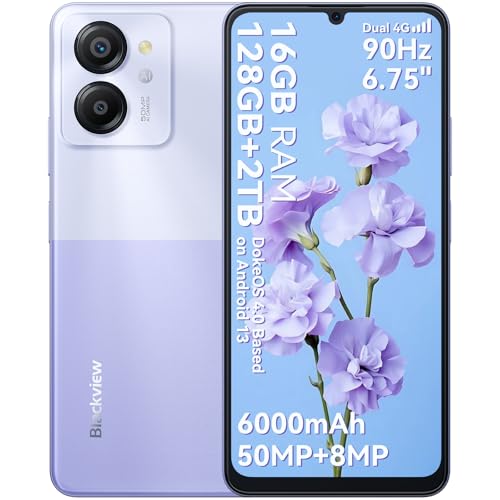 Blackview 2025 Handy Ohne Vertrag 16GB+128GB, 6000mAh, 50MP, Smartphone Ohne Vertrag Günstig 6,75" 2.0Ghz Octa-Core, Display 4G Dual SIM Handys, Fingerabdruck/Face ID/GPS/OTG Blackview 2025 Handy Ohne Vertrag 16GB+128GB, 6000mAh, 50MP, Smartphone Ohne Vertrag Günstig 6,75" 2.0Ghz Octa-Core, Display 4G Dual SIM Handys, Fingerabdruck/Face ID/GPS/OTG von Blackview