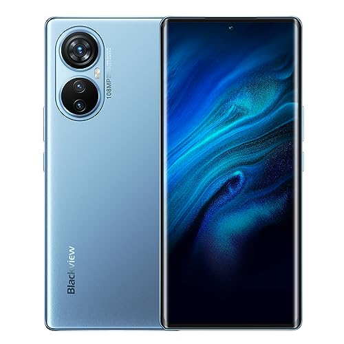 Blackview A200 PRO Smartphone Ohne Vertrag, 108MP Kamera, 24GB+256GB, 6,67" 2.4K AMOLED FHD+, Fingerabdruckscanner im Display, 5050mAh 66W Schnellladung, Dual-SIM Android 13 Handy, GPS NFC Blau von Blackview