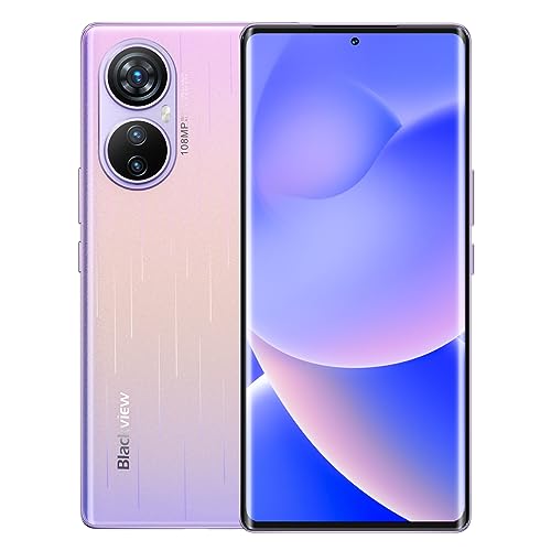 Blackview A200 PRO Smartphone Ohne Vertrag, 108MP Kamera, 24GB+256GB, 6,67" 2.4K AMOLED FHD+, Fingerabdruckscanner im Display, 5050mAh 66W Schnellladung, Dual-SIM Android 13 Handy, GPS NFC Violett von Blackview