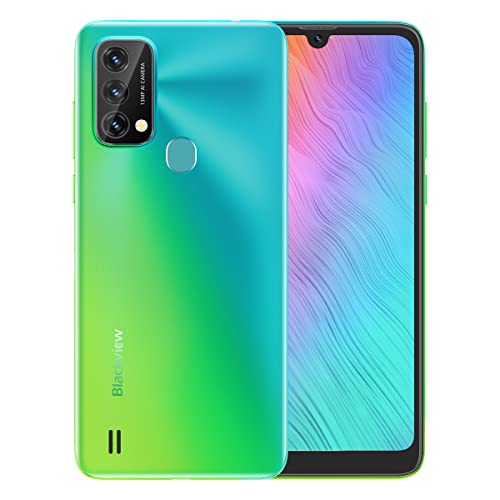 Blackview A50 4G Handy ohne Vertrag, Octa Core 3GB 64GB(1TB Erweiterbar), 13MP+5MP, 6,09’’ HD+ Bildschirm,3 Kartensteckplätze, 4280mAh-Akku,Dual-SIM-Smartphone Android 11, GPS Fingerabdruck Twilight von Blackview