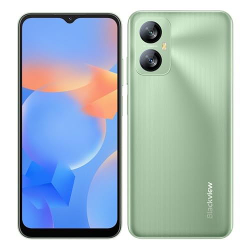 Blackview A52 PRO Handy ohne Vertrag, 8GB+128GB(1TB Externe SD), 6,5'' 90Hz Waterdrop Bildschirm, 13MP+5MP, Dual-SIM Android 13 Smartphone, 5180mAh Akku, Gesicht Entsperren&Fingerabdruck Grün von Blackview