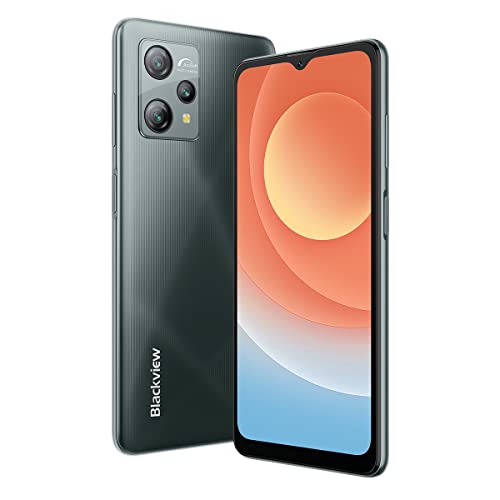 Blackview A53 4G Handy ohne Vertrag, Helio A22 7GB 32GB(256GB Erweiterbar), 12MP+5MP, 6,5'' HD+ Bildschirm,3 Kartensteckplätze, 5080mAh-Akku,Dual-SIM-Smartphone Android 12, GPS Grau von Blackview