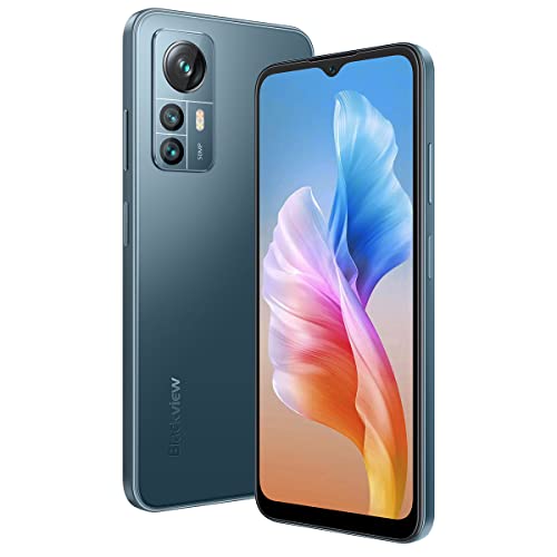 Blackview A85 - Smartphone mit 6.5“ Display, Dual SIM & 4G+ Netz - Schnellladefunktion mit 18W - 8 MP Front- & 50 MP Rückkamera - 8 GB RAM + 128 GB ROM - USB-C - Simlockfrei - Blau von Blackview