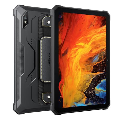 Blackview - Active 8 Pro - Wasserdichtes, stoßfestes Tablet - Android 13-256 GB ROM / 8 GB RAM - 22.000 mAh Akku mit Langer Laufzeit - Schwarz von Blackview