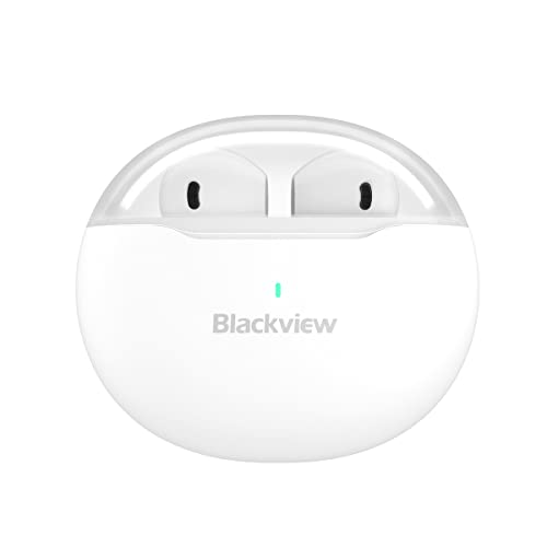 Blackview Airbuds 6 - Drahtlose Bluetooth 5.0-Kopfhörer - Ohrstöpsel mit bis zu 20 Stunden Akkulaufzeit, 6 Stunden Hörzeit - 390mAh Ladegerät - 10m Reichweite - Reduziert Hintergrundgeräusche - Blanc von Blackview