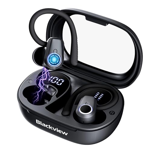 Blackview Bluetooth Kopfhörer Sport, in Ear Kopfhörer Bluetooth Noise Cancelling, Bluetooth 5.3 Running Headphones, Bluetooth kopfhörer 50 Std Spielzeit,Touch Sensoren,Dual LED-Anzeige Ohrhörer von Blackview